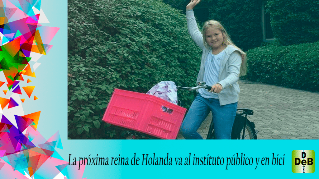 La próxima reina de Holanda va al instituto público y en bici