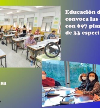 Educación de Extremadura convoca las oposiciones con 697 plazas de 33 especialidades